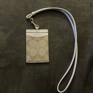Coach ID/Card Holder with Lanyard
